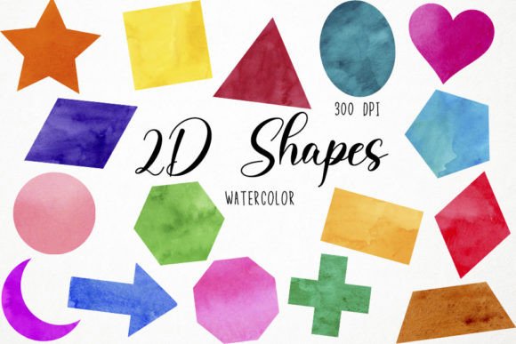 Bringing Organic Charm to Digital Design with Watercolor 2D Shapes