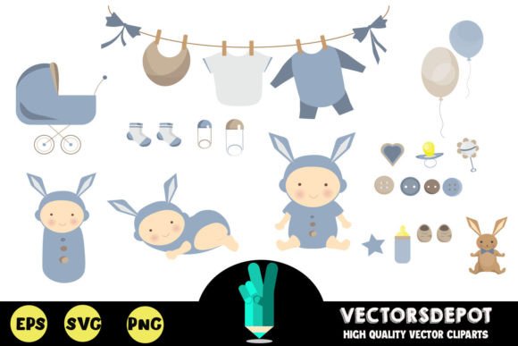 Bunny Baby Shower Clipart Bundle: A Creative Toolkit