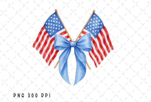 Celebrate in Style: The American Flag USA Coquette Bow Design