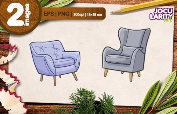 Cool Modern Chair Cartoon Illustration: Beyond the Ordinary Vector