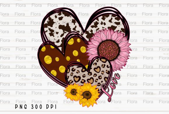 Cow Hearts Western Sunflower Love: A Rustic Charm
