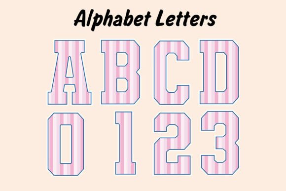 Cute Pink Coquette Pattern Alphabet Set: A Designer's Toolkit
