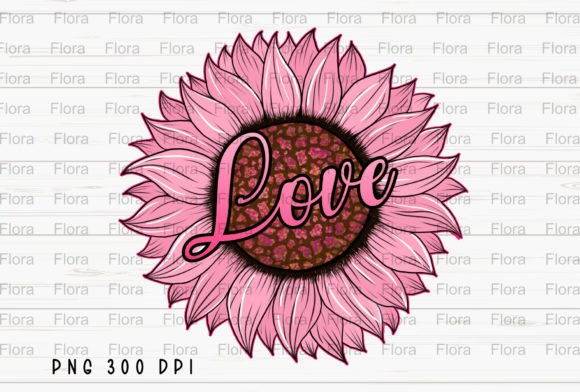 Embrace Romantic Charm with Pink Sunflower Love PNG