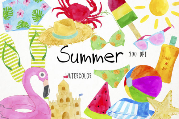 Infuse Your Projects with Sunshine: Using Watercolor Summer Clipart