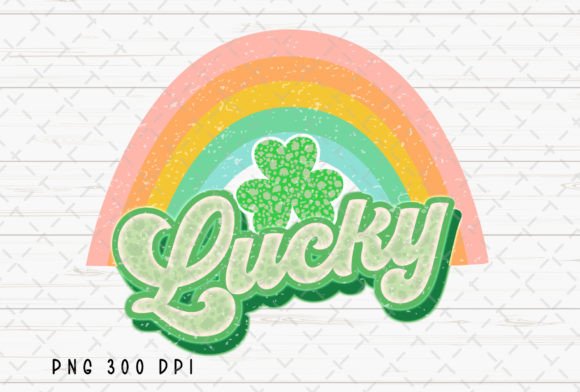 Lucky Retro Shamrock Clover Rainbow PNG: A Designer's Go-To