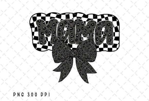 Mama Black Coquette Bow Leopard Checker: A Design Asset Breakdown
