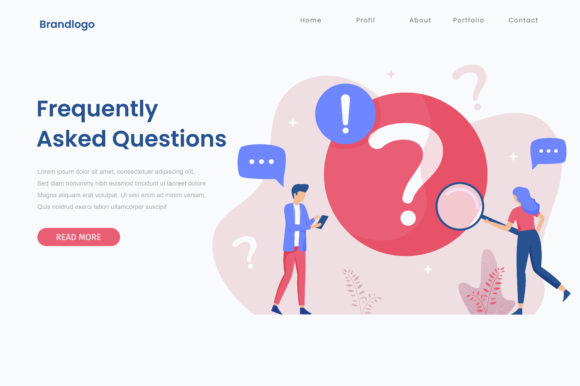 Maximize Engagement with FAQ Illustration for Landing Page