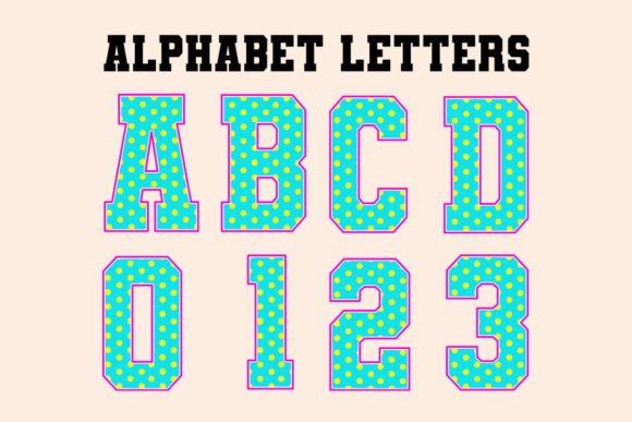 Neon Summer Green Polka Dot Alphabet Png: A Burst of Playful Energy