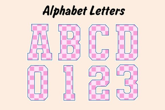 Pink Checkered Alphabet Set PNG1: A Playful Design Asset