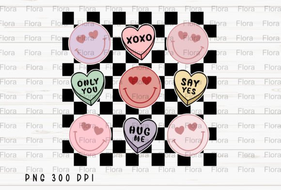 Smiley Faces Valentine Conversation PNG: Playful Branding Asset