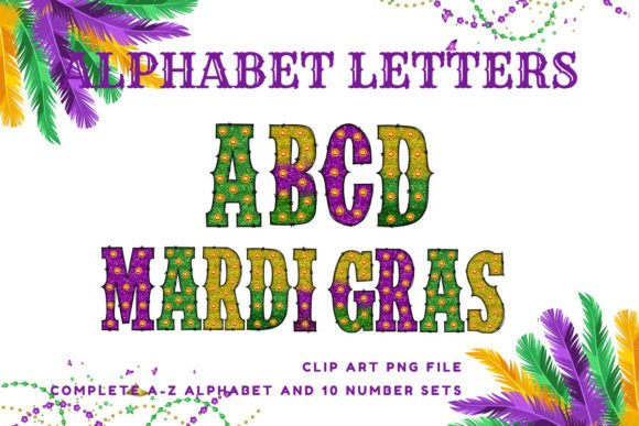 Western Alphabet Doodle Mardi Gras Font: Vibrant Design Assets